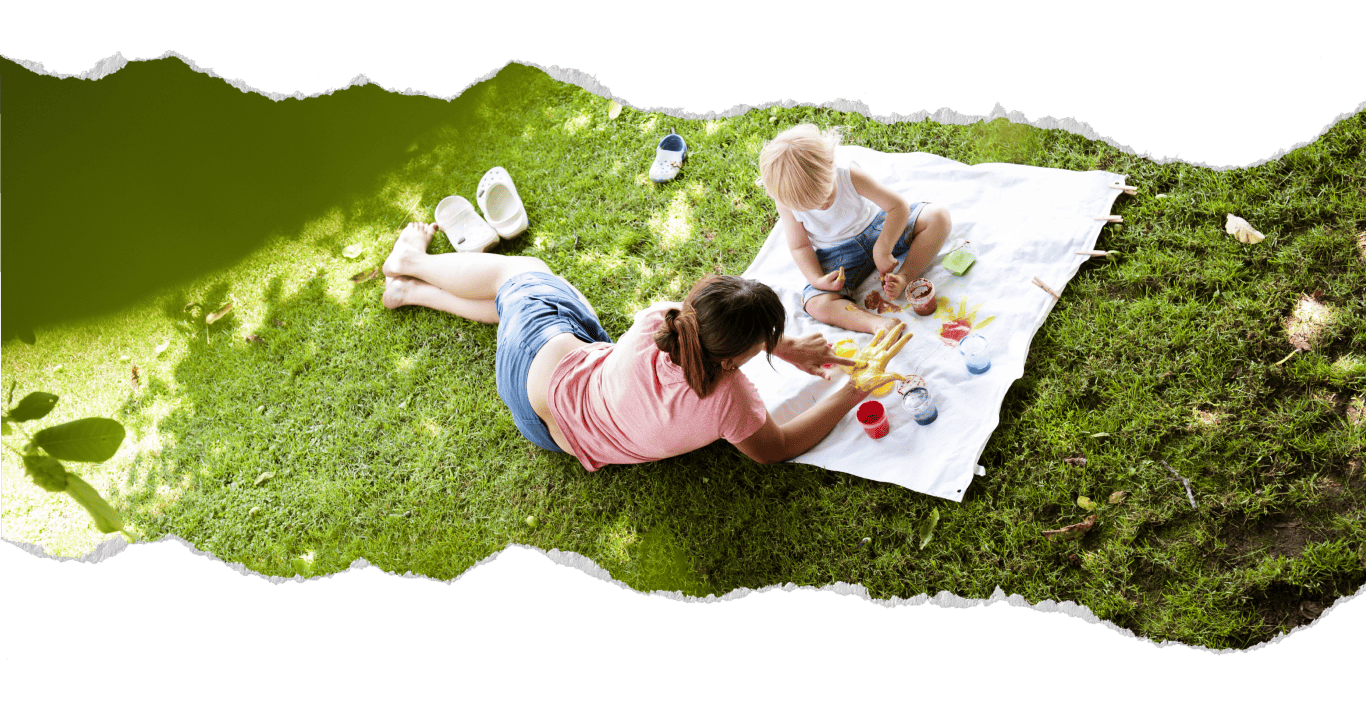 Gramado com crianças